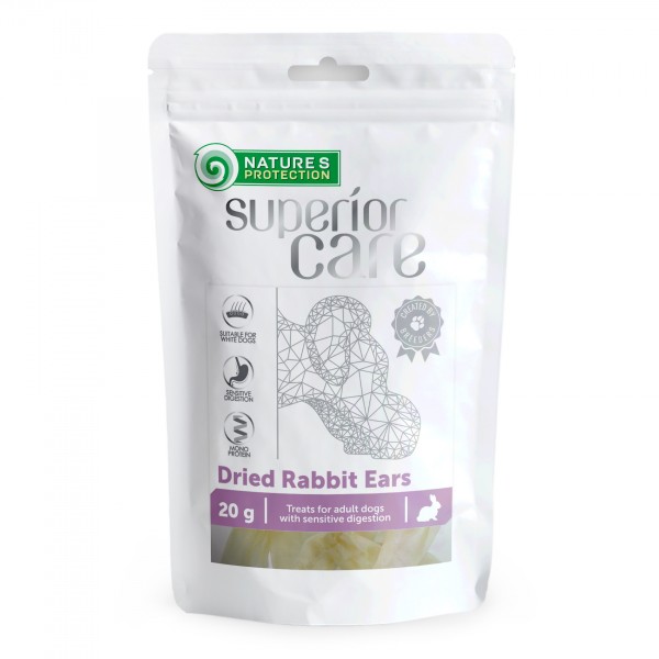 NP Superior Care Snack for White Dogs Dried Rabbit Ears 20g