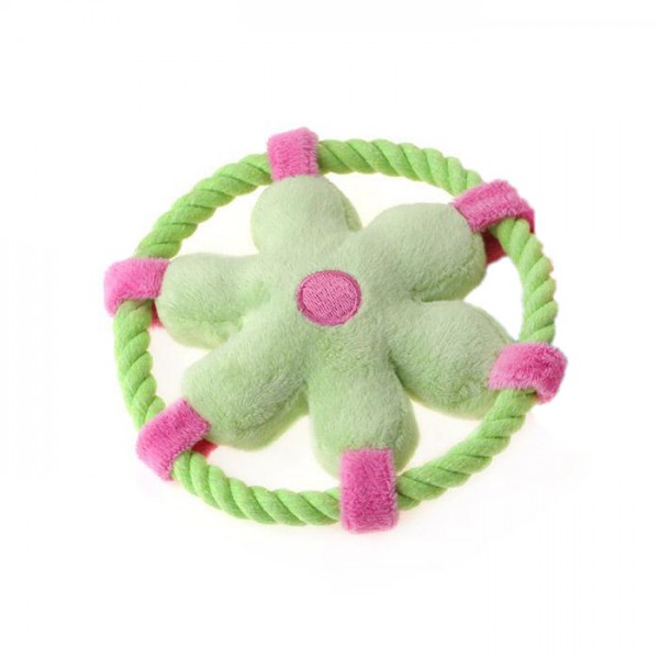 O´lala Pets Tug Toy – Plush Flower with Rope - colour range