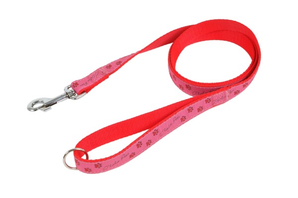 O´lala Pets Lead PAWS 20 mm x 150 cm pink