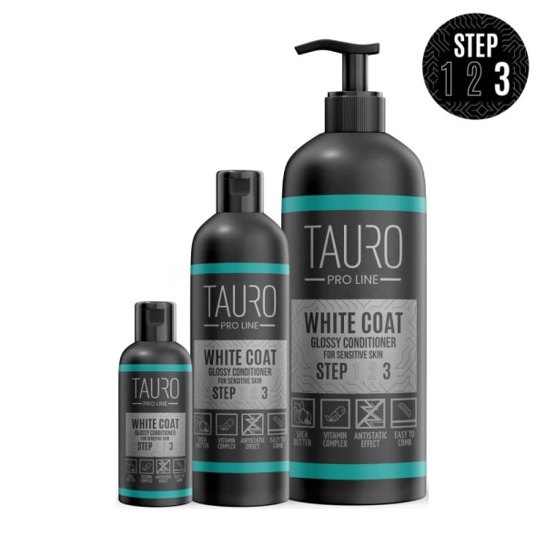 TAURO PRO LINE White Coat, Glossy Conditioner For Dogs And Cats