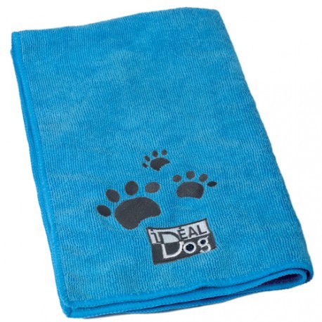 iDEALDog set of 2 microfiber towels 1L water absorption - Blue