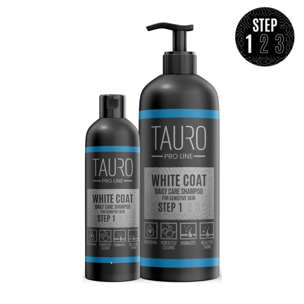 TAURO PRO LINE White Coat, Daily Care Shampoo For Dogs And Cats