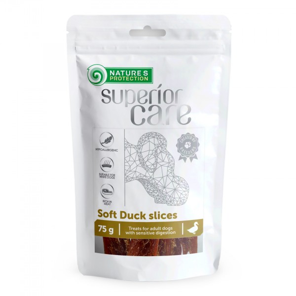 NP Superior Care Snack for White Dogs Soft Duck Slices 75g
