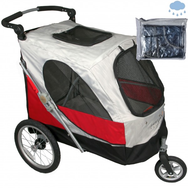 PETSTRO Stroller SKYLINE 701GX-RD Rain Cover Red