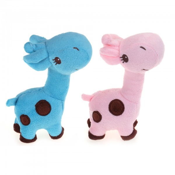 O´lala Pets Squeaky Plush Dog Toy – Girafe en pointillé – différentes couleurs