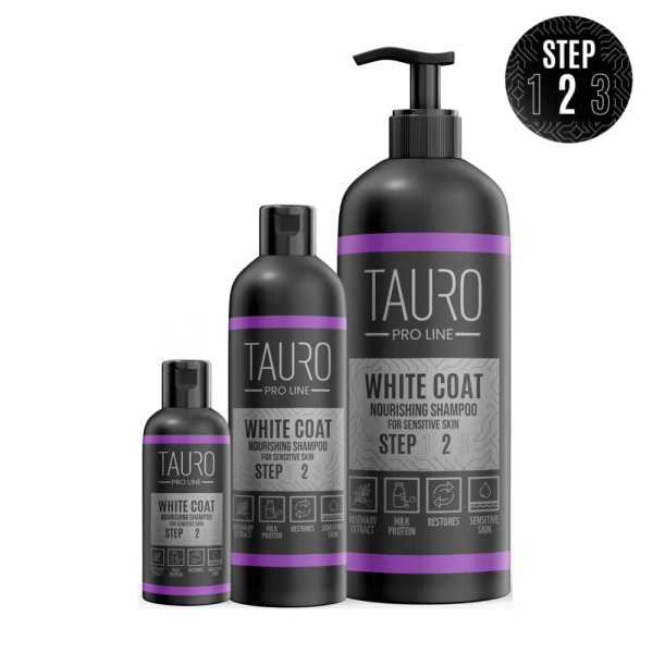 TAURO PRO LINE White Coat, Nourishing Shampoo For Dogs And Cats