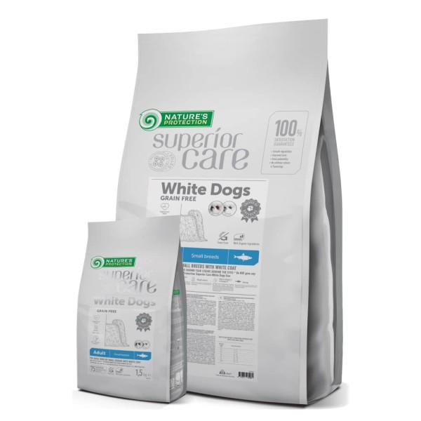 NP Superior Care White Dogs Herring Grain Free For Adult Dogs Of Small Breeds