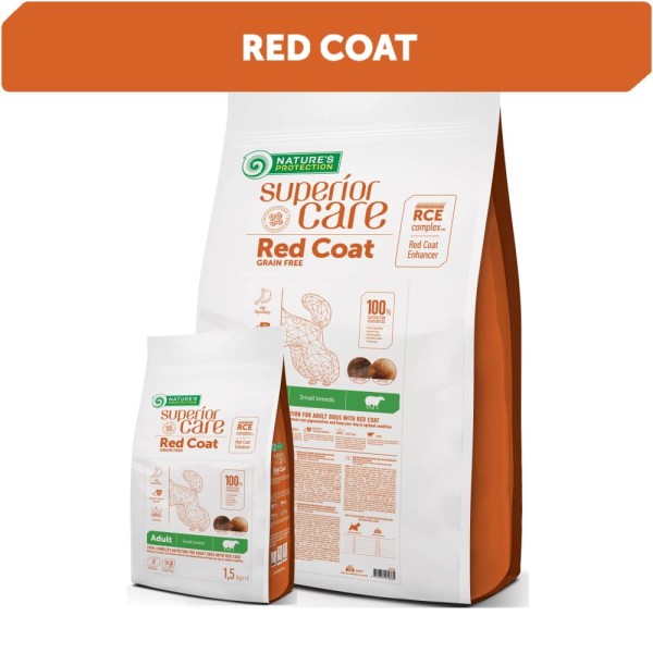 NP Superior Care Red Coat Grain Free With Lamb For Adult Dogs Of Small Breeds